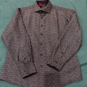 BC Collection Blue and White Patterned Shirt(Birds) Mens Size Small